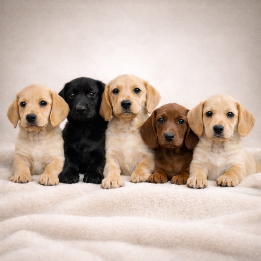 Labrador Retriever Puppies Canvas Wall Art  Decor-16x16